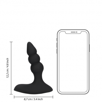 Beaded Vibrating Anal Plug with Remote Control 
