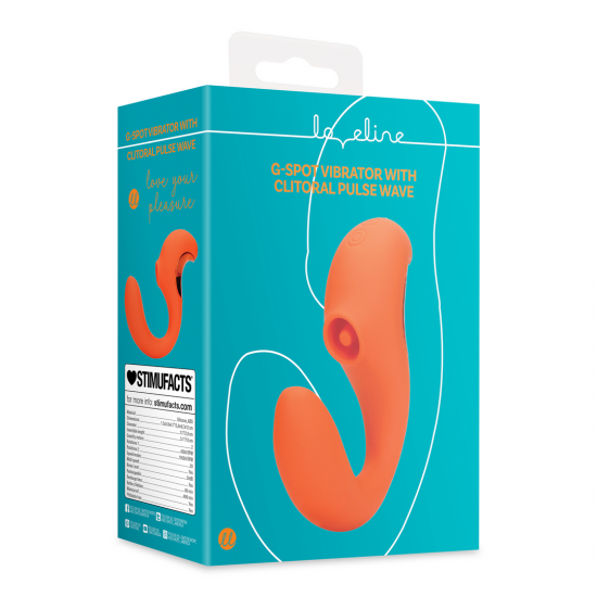 Vibrador Rabbit Sugador de Clitoris - Loveline - Laranja O Vibrador Loveline Rabbit possui 2 motores e 20 modos de vibração, é recarregável e à prova d'água. Possui função de sugador e movimento para o estímulo do clítoris e vibração para o ponto G. Feito em silicone ultra mac