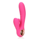 Vibrador Rabbit Aquecimento Tongue Flickering O Vibrador Loveline Rabbit possui dois motores e mais de 10 modos de vibração, é recarregável e à prova d'água. Possui função de aquecimento no corpo principal e movimento de língua para o estímulo do clítoris. Feito em