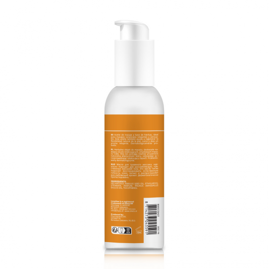 Óleo de massagem à base de ervas, ideal para massagens corporais relaxantes e sensuais. Este óleo também ajuda a regenerar a flexibilidade natural da pele, deixa-la nutrida e perfumada. Dermatologicamente testado.