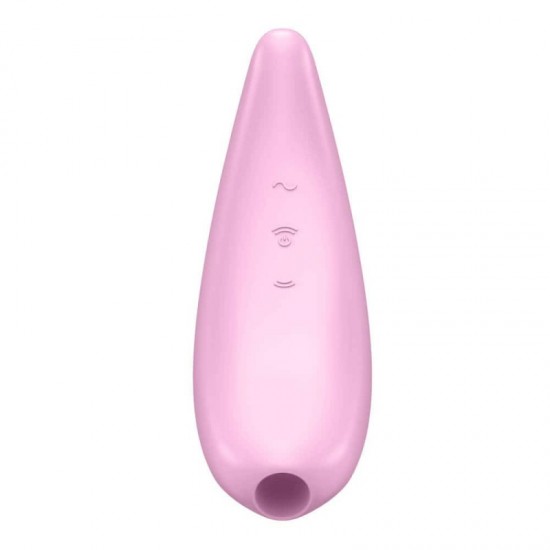 Estimulador Satisfyer Curvy 3+ Rosa Realistico como pele natural macia, veias e contornos. Multivelocidades. Não tóxico. Usa: 2 x AA
