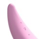 Estimulador Satisfyer Curvy 3+ Rosa Realistico como pele natural macia, veias e contornos. Multivelocidades. Não tóxico. Usa: 2 x AA