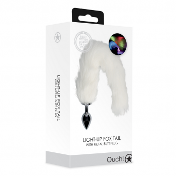Light-up Fox Tail with Metal Butt Plug 