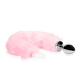 Plug Anal Metalico com Rabo de Raposa Luminoso Rosa Plug Anal Metalico com Rabo de Raposa Luminoso Rosa
