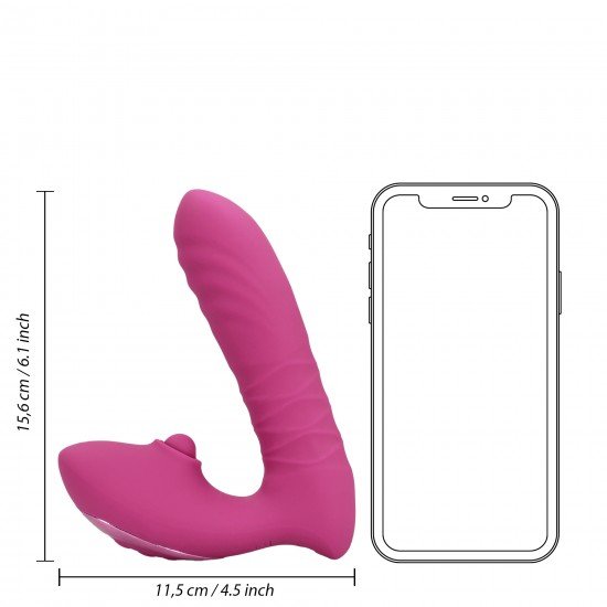 Este vibrador Thrusting and Tapping foi projetado exclusivamente para atingir o ponto G com movimentos de impulso e toque, para estimulação precisa e orgasmos intensos. Descubra momentos infinitos de alegria e apimente s