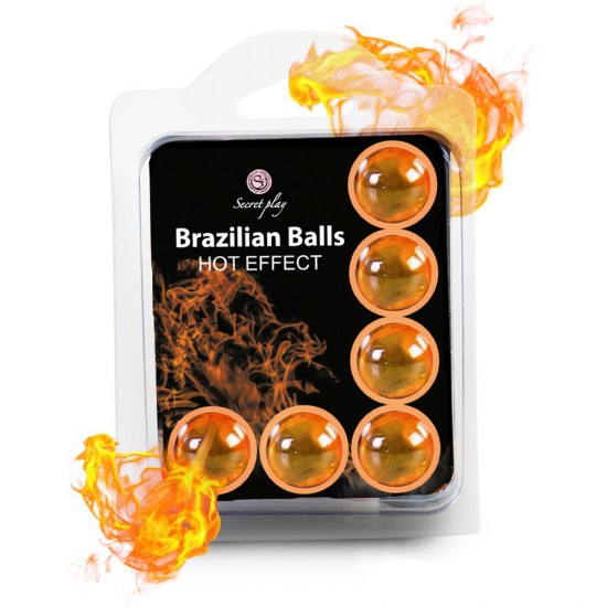 Conjunto 6 Bolas Explosivas Efeito Calor Conjunto de 6 bolas lubrificantes com efeito de aquecimento.Ao contacto com o calor do corpo a bola dissolve-se em pouco tempo, libertando o lubrificante, contribuindo, assim, para o jogo dos preliminares eróticos e conv