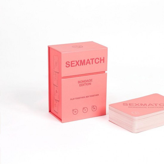 Sexmatch Bondage Edition é um jogo de cartas para casais onde vocês devem combinar ilustrações e palavras enquanto fazem desafios até que um de vocês fique sem cartas.Divirtam-se juntos neste jogo onde vocês ganham recom
