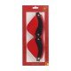 Milan Collection - Venda - Preto/Vermelho A Milan Collection Venda da Ouch! mantém seu amante no escuro, aumentando a expectativa. Feito de couro sintético, ele apresenta um acabamento iridescente em seu hardware, dando a ele um visual de alta costura que certam