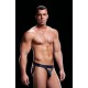 Com esta jock de cintura baixa, os mínimos detalhes podem causar o maior impacto! Além de uma faixa larga nos quadris, ela apresenta detalhes de jockstrap nas nádegas, realçando suas curvas por trás! Com uma fenda transp