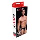 Se você busca a sensualidade do couro preto, mas o conforto de algo que pode usar o dia todo, então esta jockstrap é perfeita. Feita de lycra brilhante e com um corte baixo nos quadris, esta peça visualmente deslumbrante