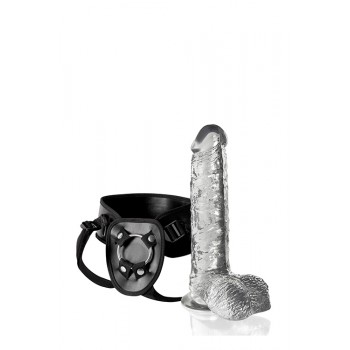 Strap-on c/ Dildo Transparente Invisible Hunter 15.5cm