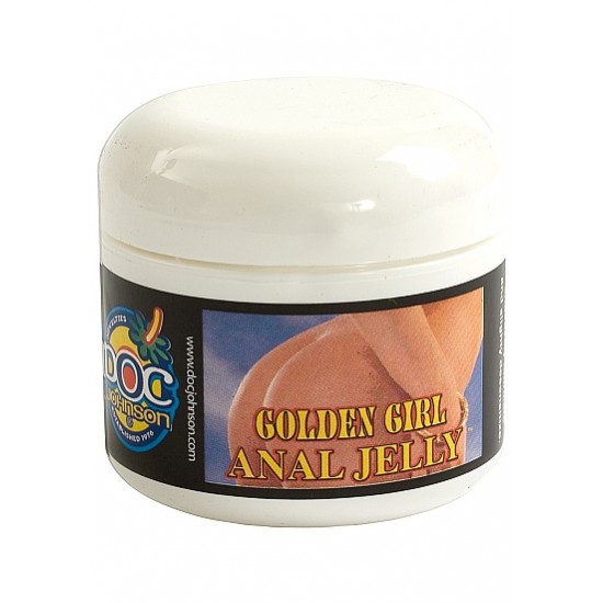 Golden Girl Anal Jelly - Gel Lubrificante natural elaborado especialmente para lubrificar e dessensibilizar a zona Anal. Ingredientes: Petrolato, Octyldodecanol, Nonoxynol-15.