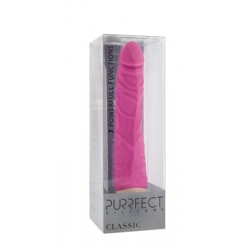 Vibrador Anal Realista Purrfect Silicone 18cm Rosa