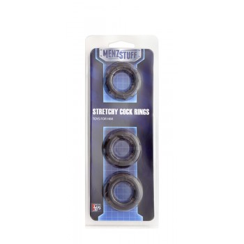 MENZSTUFF Anéis para pénis extensíveis Preto