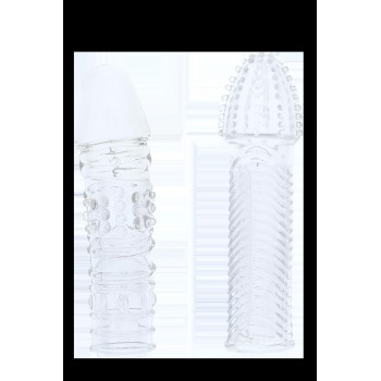 Conjunto 2 Mangas Extensoras Pénis Menzstuff Transparente