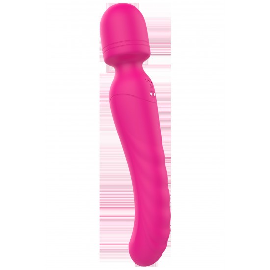 Esta Wand Vibes of Love é verdadeiramente versátil e emocionante! É um massageador de varinha e um vibrador, com 9 ritmos de vibração e 3 intensidades. Também tem uma função de aquecimento na extremidade inserível, para
