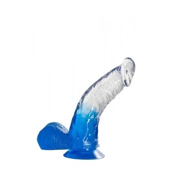 Dildo Realista Curvo Jelly Joy Fade Out 15.2cm Azul