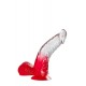 Uma nova colecção de dildos absolutamente apaixonantes!! Agarre já o seu!Dildo com formato realista e curvado, testículos e uma forte ventosa na base. Com cabeça e veias pronunciadas e em material suave e flexível