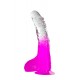 Dildo Realista Jelly Joy com Testículos Fade Out 20.3cm Roxo Dildo Realista Jelly Joy com Testículos Fade Out 20.3cm Roxo