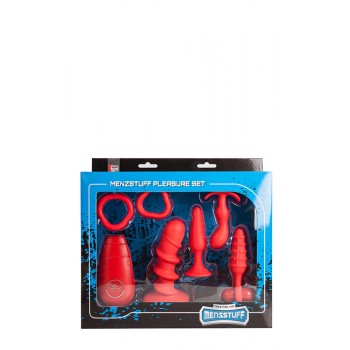 Kit c/ Vibração Pleasure Menzstuff Vermelho