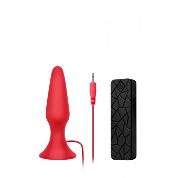 Plug Anal c/ Vibração Slim Intruder Menzstuff 13cm Vermelho