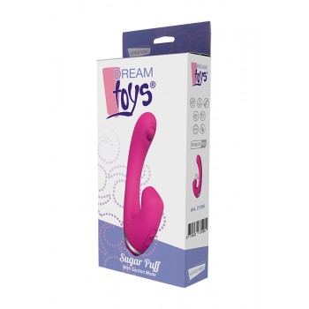 Vibrador c/ Estimulador Clitóris Sugar Puff Dream Toys 16cm Rosa