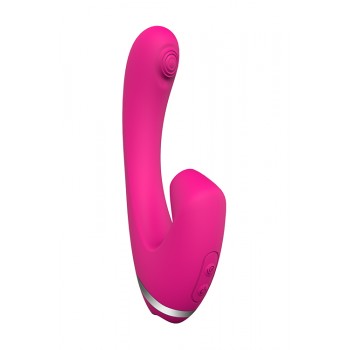 Vibrador c/ Estimulador Clitóris Sugar Puff Dream Toys 16cm Rosa
