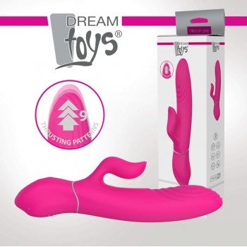 Vibrador c/ Estimulador Clitóris Duo Thruster Vibes of Love Dream Toys Rosa