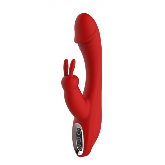 Vibrador Rabbit com estimulador clitoris RED REVOLUTION ARTEMIS Vibrador de coelho. 2 Motores potentes, na parte superior em forma de cabeça do pênis e no estimulador do clitóris. 7 + 3 padrões de vibração. Eixo flexível. Estimulação do ponto G. Estimulador clitoris em forma de coelh
