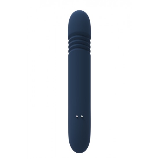 O eixo deste vibrador tem um movimento para cima e para baixo. 2 Motores potentes na parte superior do estimulador de eixo e clitóris. 10 padrões de vibração. Movimentos de pressão. Estimulador de clitóris flexível. IPX7