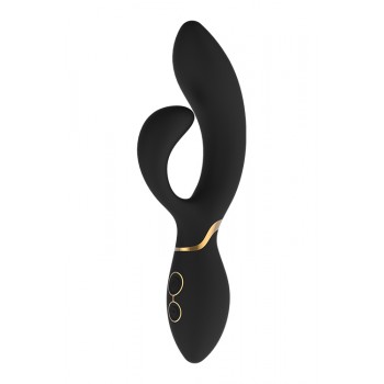 Vibrador Ponto-G c/ Estimulador Clitóris Amelie Elite Dream Toys Preto