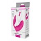 Estimulador remoto Duo Pleaser VIBES OF LOVE Com formato de pênis para desfrutar na vagina e um estimulador de clitóris acoplado com as curvas certas para tocar o clitóris e transferir as vibrações. Os 9 padrões de vibração diferentes estão espalhados por todo o br