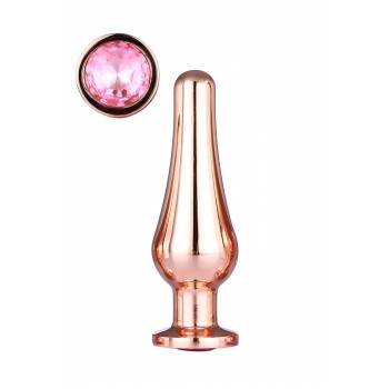 Plug anal cónico GLEAMING LOVE ROSE GOLD M