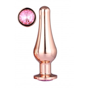 Plug anal cónico GLEAMING LOVE ROSE GOLD L 