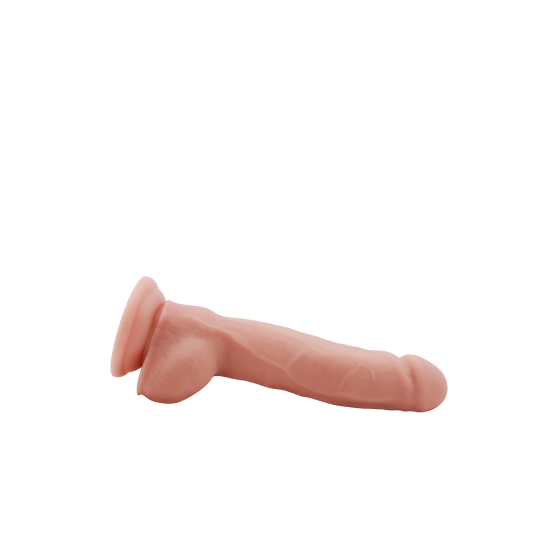 Dildo realistico MR. DIXX 9 dupla densidade Este dildo de densidade dupla Mr Dixx de 9 polegadas tem um núcleo firme com uma parte externa mais macia e natural. Isso é chamado de densidade dupla e aumenta a experiência durante o uso: a penetração parecerá ser real