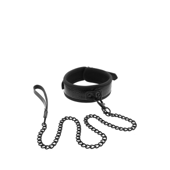 Colar e trela preto - BLAZE CROCO