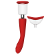 ESTIMULADOR DUPLO RED REVOLUTION GEORGIA Este estimulador duplo tem uma função de sucção de um lado com 2 ventosas intercambiáveis para encaixar lábios, clitóris, mamilos e outras zonas erógenas. O outro lado pode ser usado como massajador ou vibrador de ponto