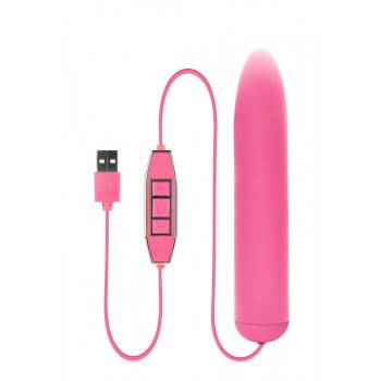 Vibrador Clássico Extra Power com Comando 17cm Rosa