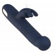 Vibrador duplo Phaedra com função de rotação para cima e para baixo. Seguindo o mesmo estilo dos outros brinquedos da Goddess Collection, o Phaedra é feito de silicone azul-escuro com detalhes dourados. O vibrador da God
