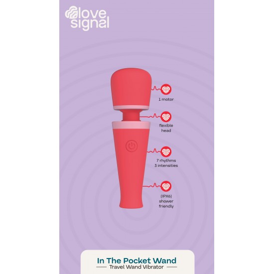 O vibrador portátil In The Pocket Wand da coleção Love Signal da Dreamtoys oferece vibrações potentes em um design compacto, perfeito para viagens. Apesar do tamanho discreto, este vibrador proporciona uma gama completa
