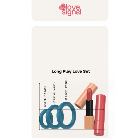 O conjunto Long Play Love da coleção Love Signal da Dreamtoys é um kit versátil de anéis penianos projetado para resistência, estilo e sensações personalizáveis. Feito de silicone macio e seguro para o corpo, cada peça o