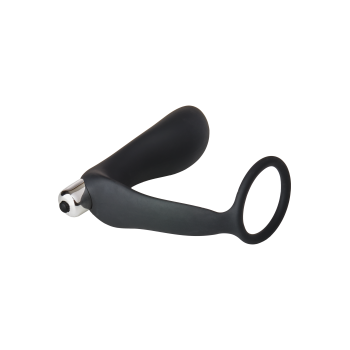 FANTASSTIC VIBRATING ANAL PLUG WITH COCKRING BLACK