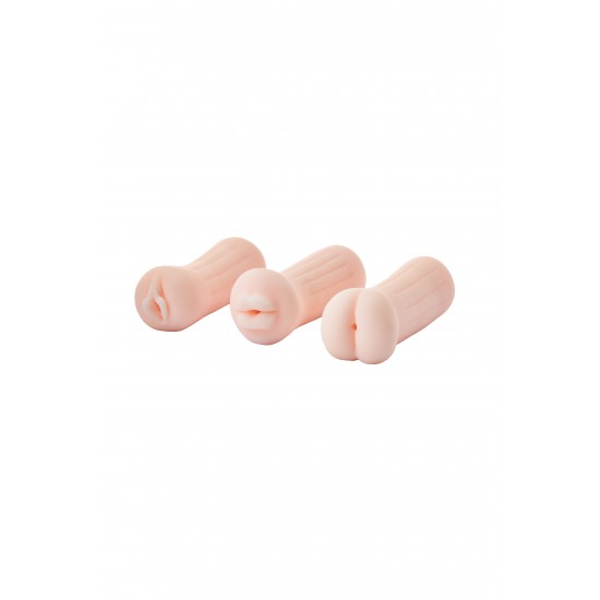 Um conjunto de 3 masturbadores: buceta, ânus e boca. Tina é a vizinha que te excita! Cada pincelada tem uma textura super macia e realista por dentro para sensações emocionantes, a Tina te oferece 3 opções de penetração!