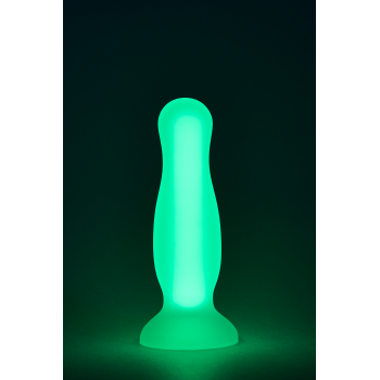 PLUG ANAL RADIANT SOFT SILICONE GLOW IN THE DARK PLUG PEQUENO VERDE
