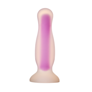 PLUG ANAL RADIANT SOFT SILICONE GLOW IN THE DARK MEDIO LILAS