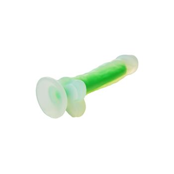 DILDO RADIANT SOFT SILICONE GLOW IN THE DARK PEQUENO VERDE