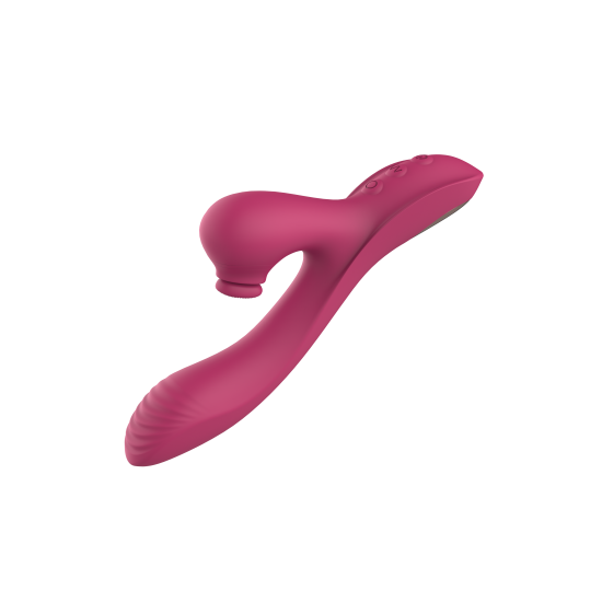 Vibrador do tipo Rabbit vem para atender a todos os teus desejos! Combina uma parte principal, que é flexível e possui uma curvatura que naturalmente o leva ao ponto G; com um massageador de clitóris totalmente fora do c