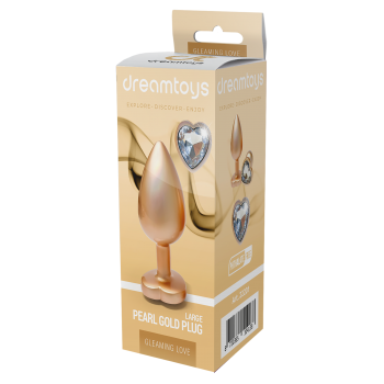 GLEAMING LOVE PEARL GOLD PLUG LARGE