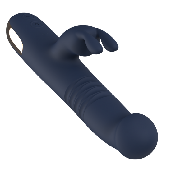 GODDESS PHAEDRA Vibrador Duplo com Rotação Cima e para Baixo Vibrador duplo Phaedra com função de rotação para cima e para baixo. Seguindo o mesmo estilo dos outros brinquedos da Goddess Collection, o Phaedra é feito de silicone azul-escuro com detalhes dourados. O vibrador da God