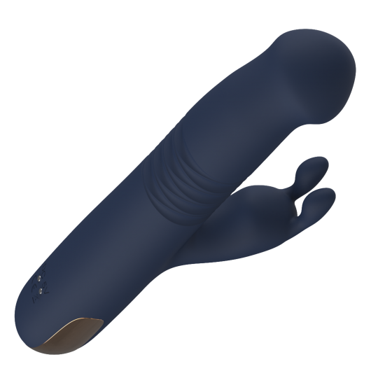 GODDESS PHAEDRA Vibrador Duplo com Rotação Cima e para Baixo Vibrador duplo Phaedra com função de rotação para cima e para baixo. Seguindo o mesmo estilo dos outros brinquedos da Goddess Collection, o Phaedra é feito de silicone azul-escuro com detalhes dourados. O vibrador da God